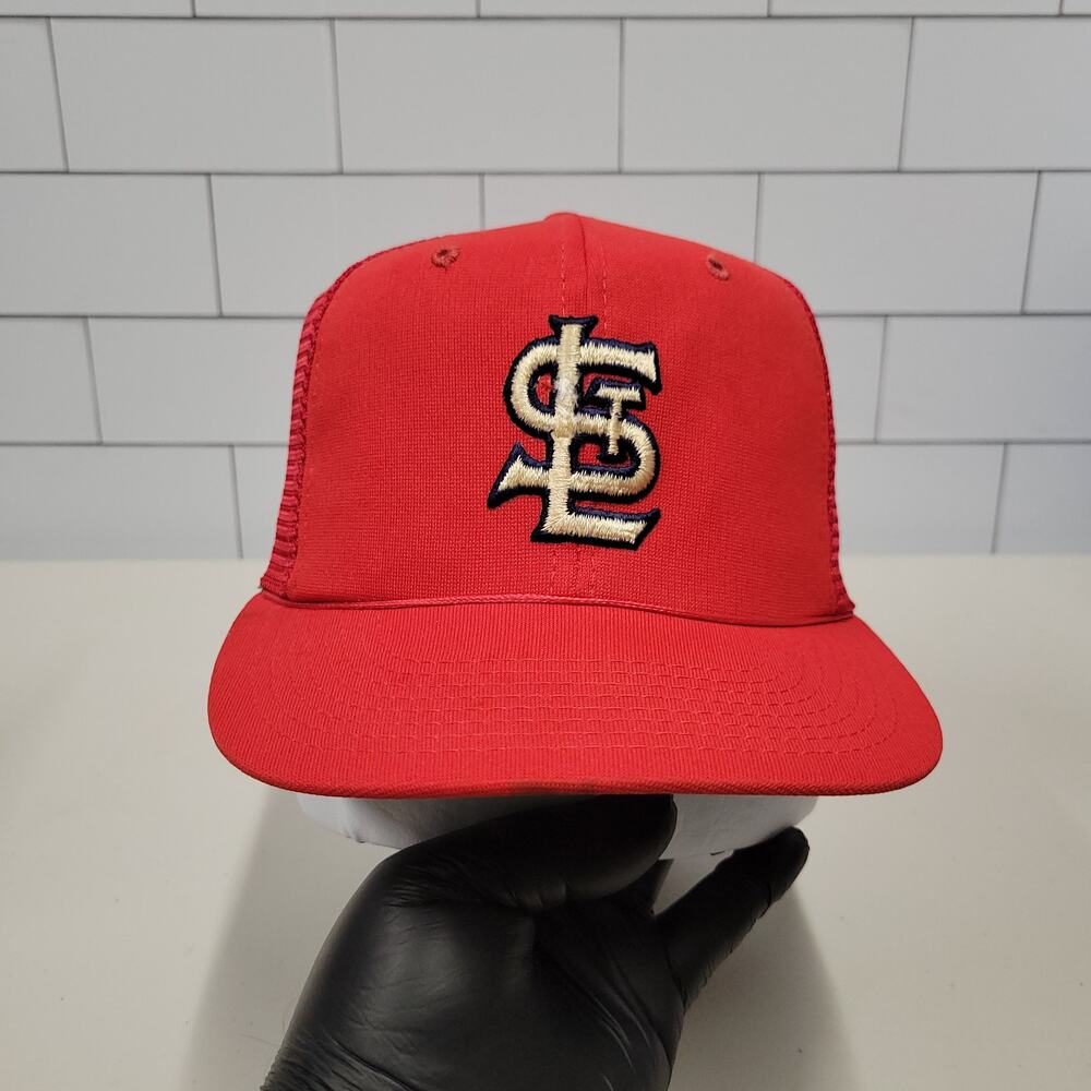 Vintage St. Louis Cardinals Sports Specialties Mesh Trucker Snapback Hat Red USA